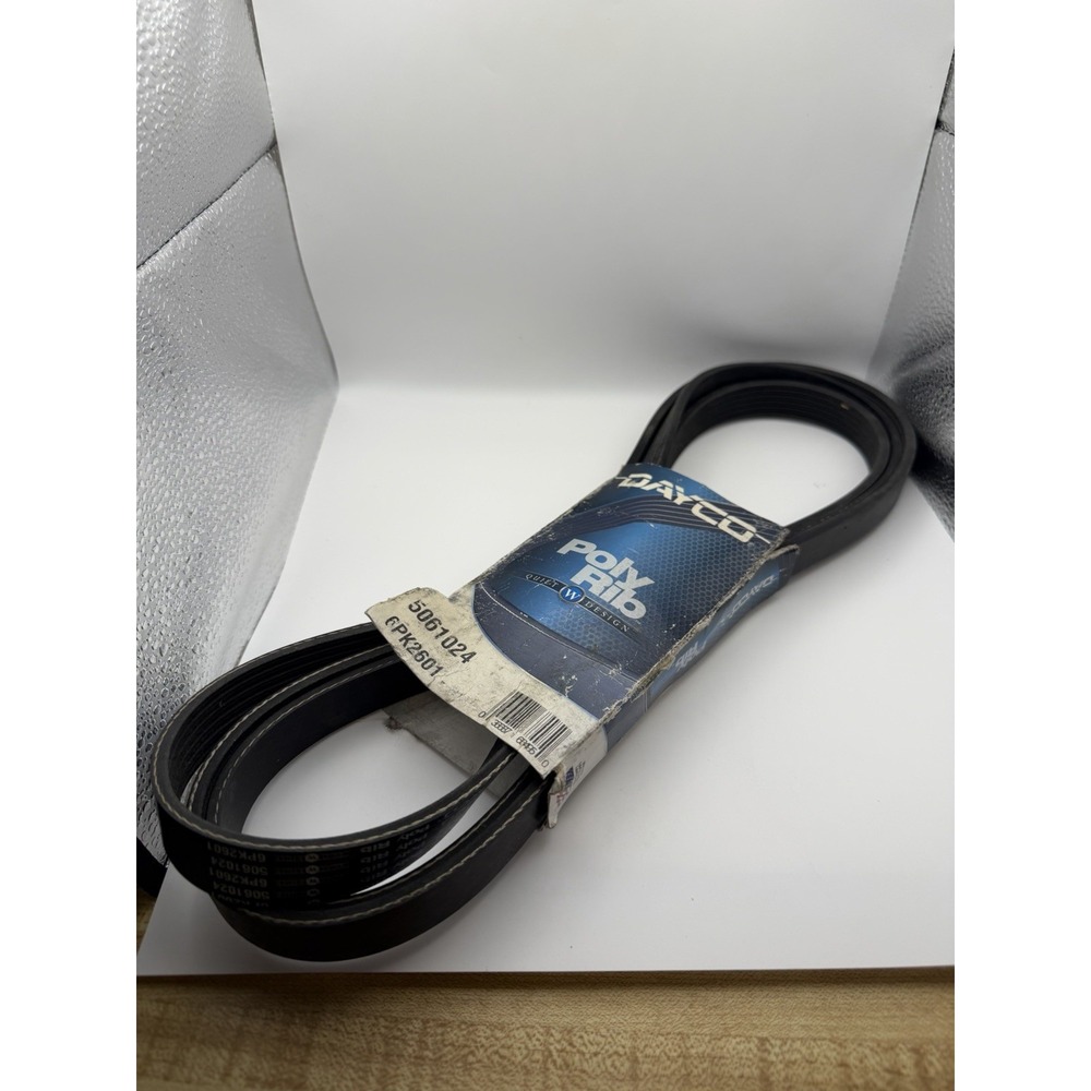 Dayco 5061024 Poly Rib Serpentine Belt 6PK2601 6-Rib Made in USA NOS